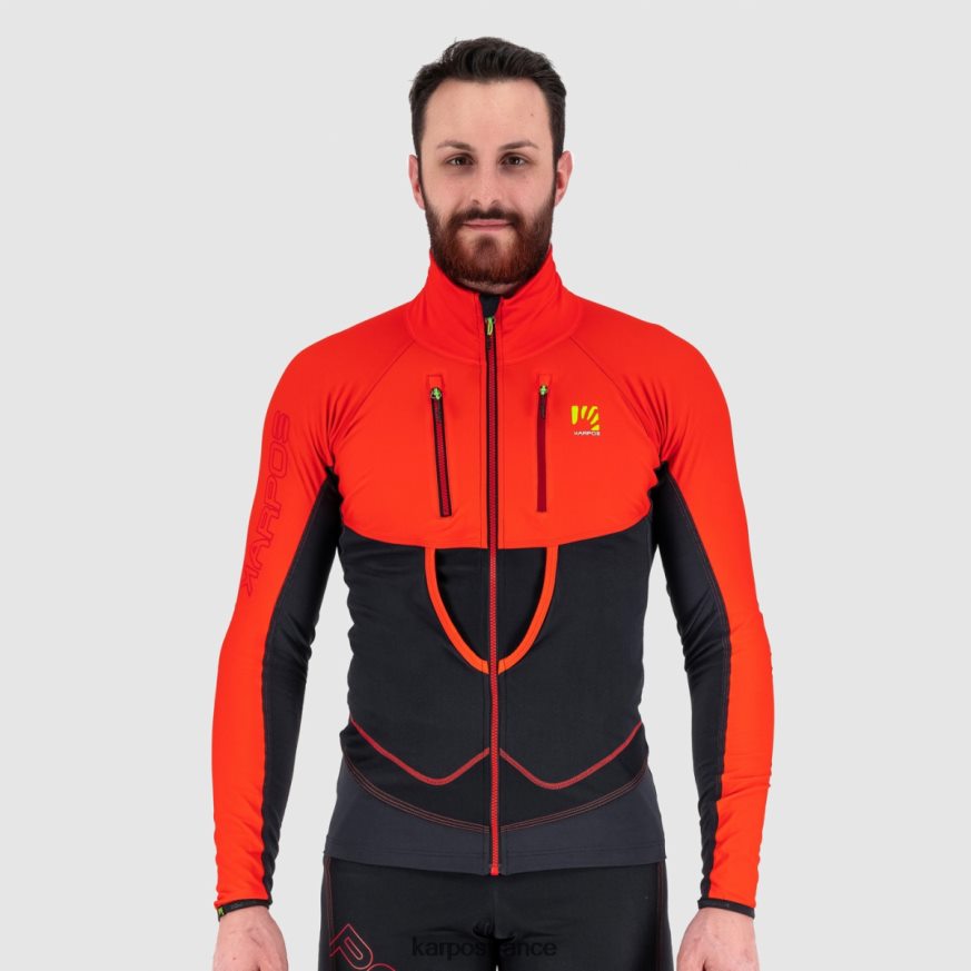 Hommes Karpos noir/grenadine veste alagna légère 28PL68132