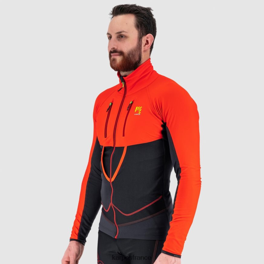 Hommes Karpos noir/grenadine veste alagna légère 28PL68132