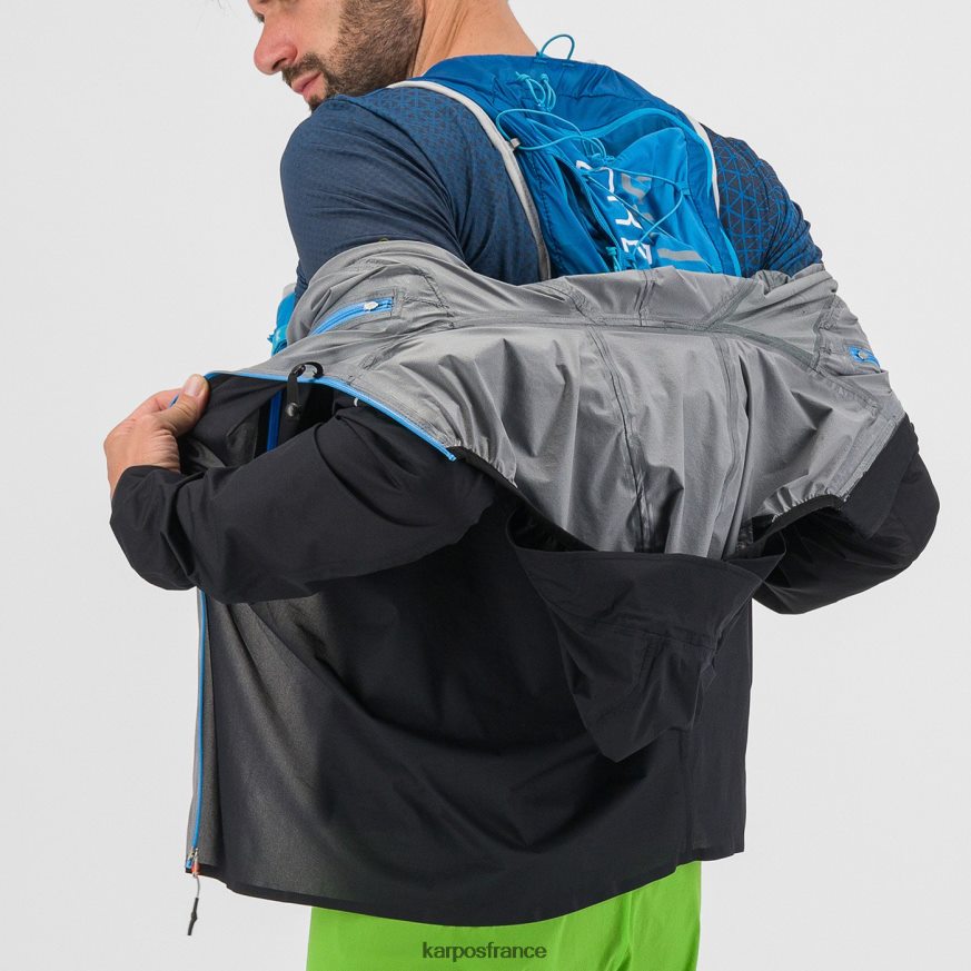 Hommes Karpos noir/indigo b. veste de pluie lavaredo 28PL6864