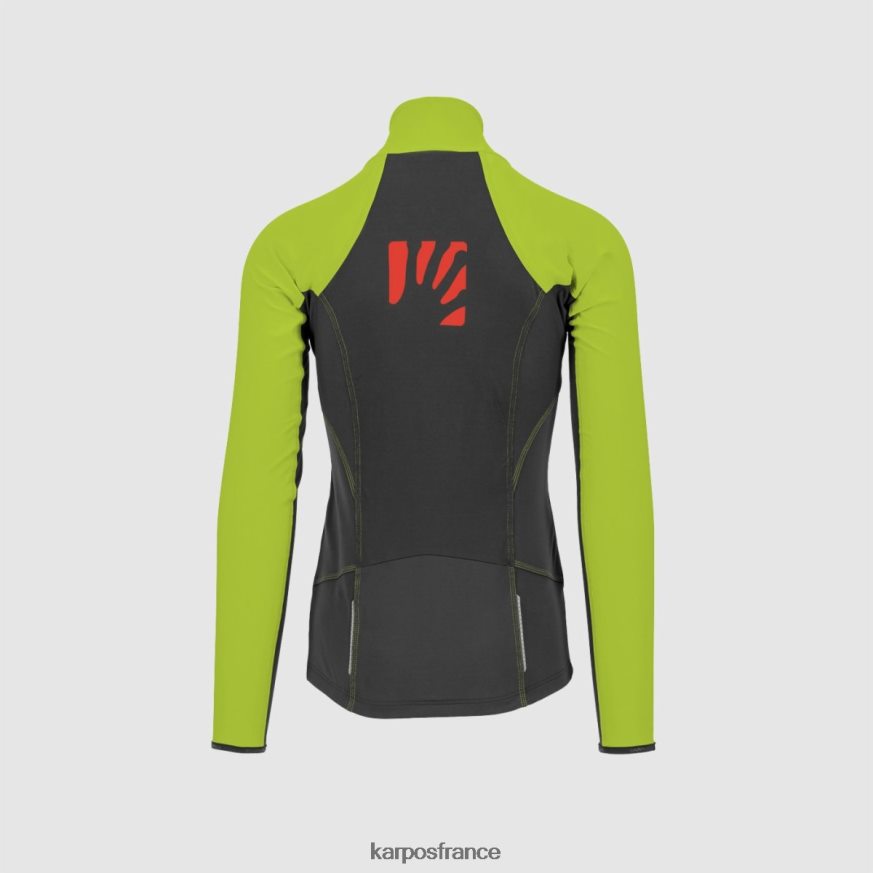 Hommes Karpos noir/vert citron veste alagna légère 28PL68131
