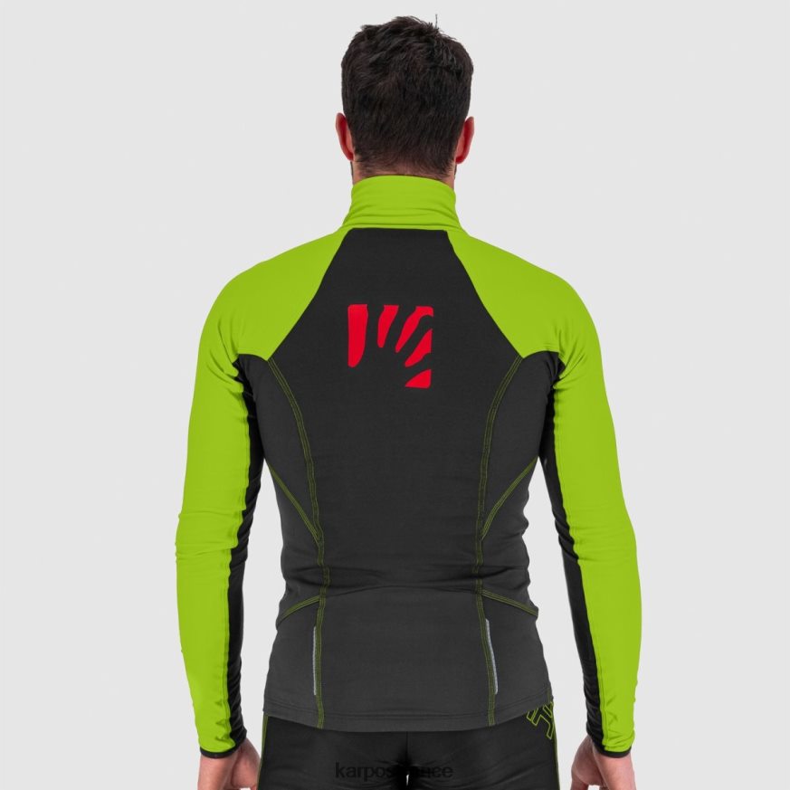Hommes Karpos noir/vert citron veste alagna légère 28PL68131