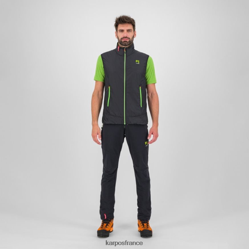 Hommes Karpos noir/vert jasmin gilet hybride k-performance 28PL68128