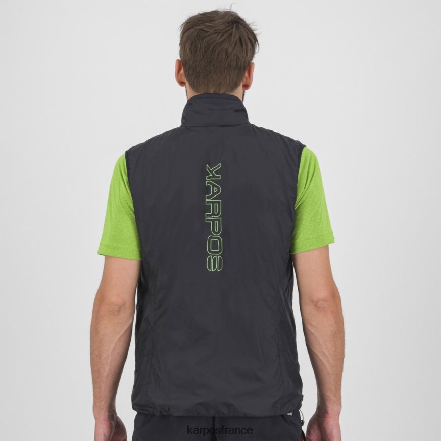 Hommes Karpos noir/vert jasmin gilet hybride k-performance 28PL68128