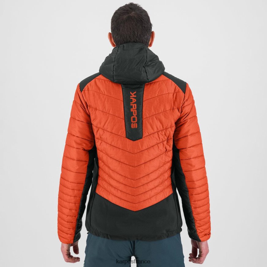 Hommes Karpos orange épicé/noir veste pian longhi 28PL6859