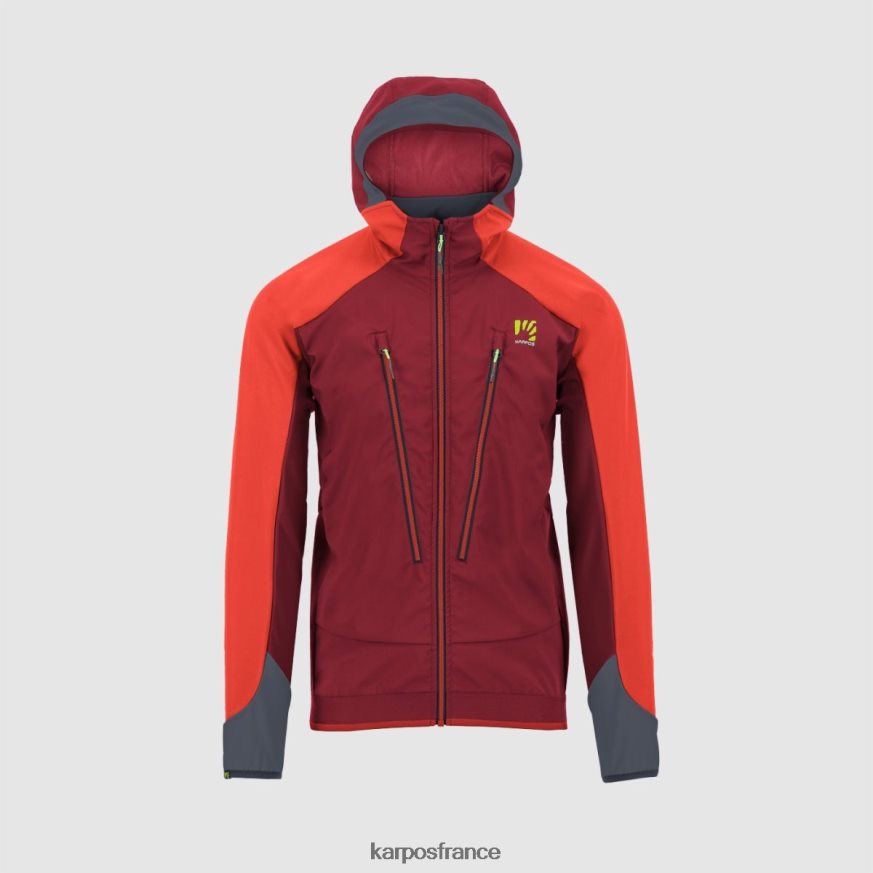 Hommes Karpos vélo rouge/grenadine veste piz palu' evo 28PL6849
