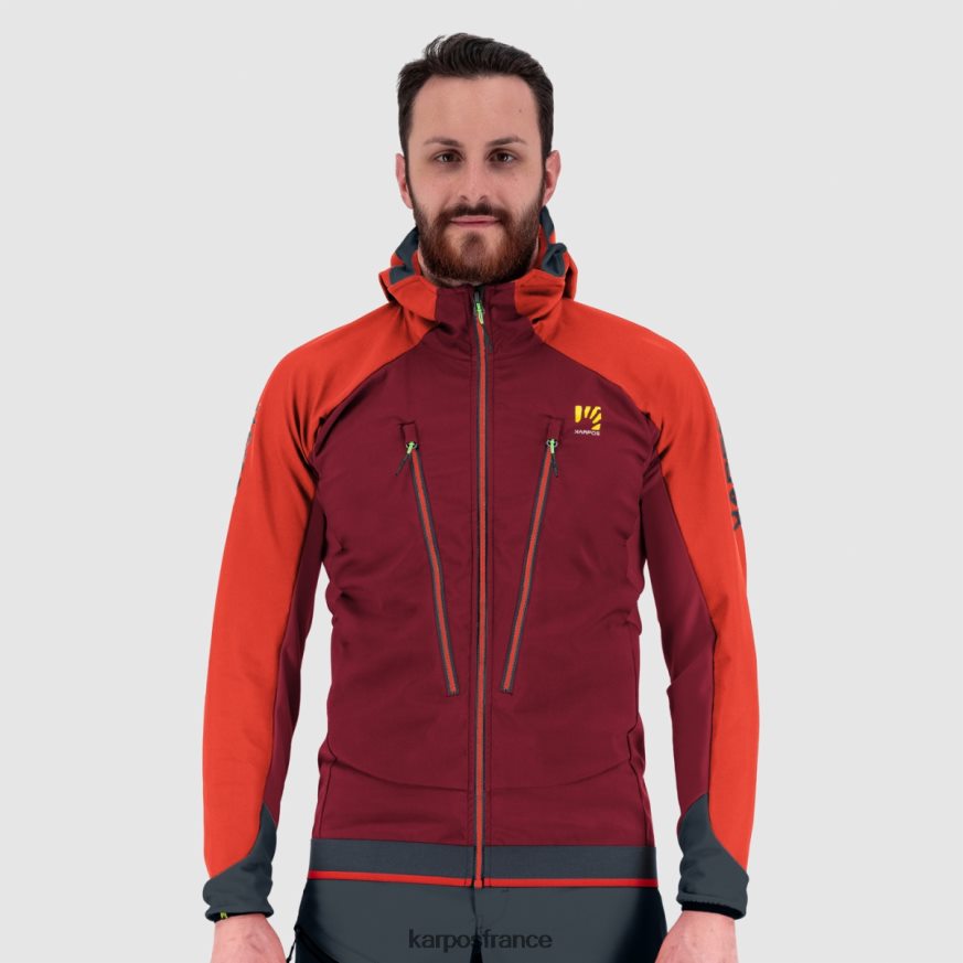 Hommes Karpos vélo rouge/grenadine veste piz palu' evo 28PL6849