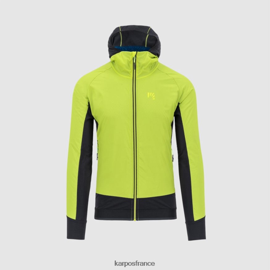 Hommes Karpos vert citron/noir veste d'hiver lavaredo 28PL68144