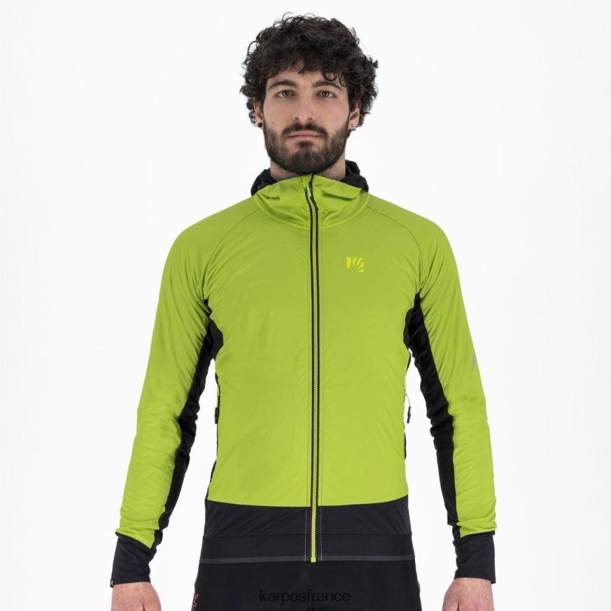 Hommes Karpos vert citron/noir veste d'hiver lavaredo 28PL68144
