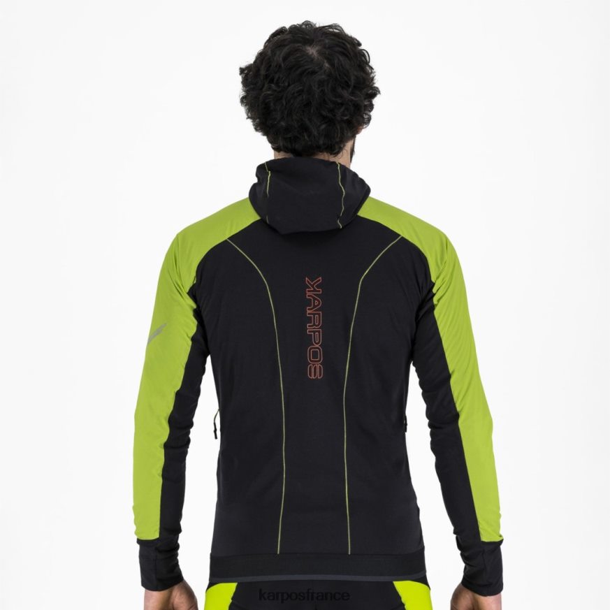 Hommes Karpos vert citron/noir veste d'hiver lavaredo 28PL68144