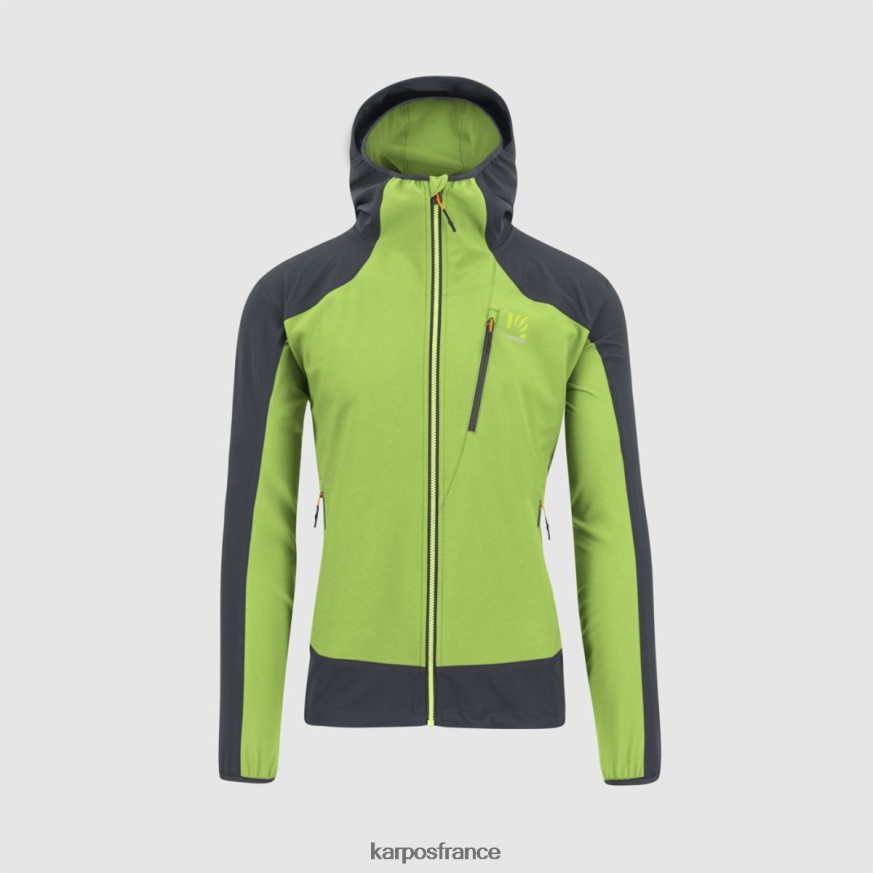 Hommes Karpos vert jasmin/bleu ombre veste parete 28PL68154