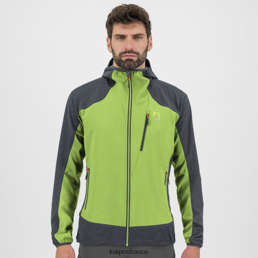 Hommes Karpos vert jasmin/bleu ombre veste parete 28PL68154