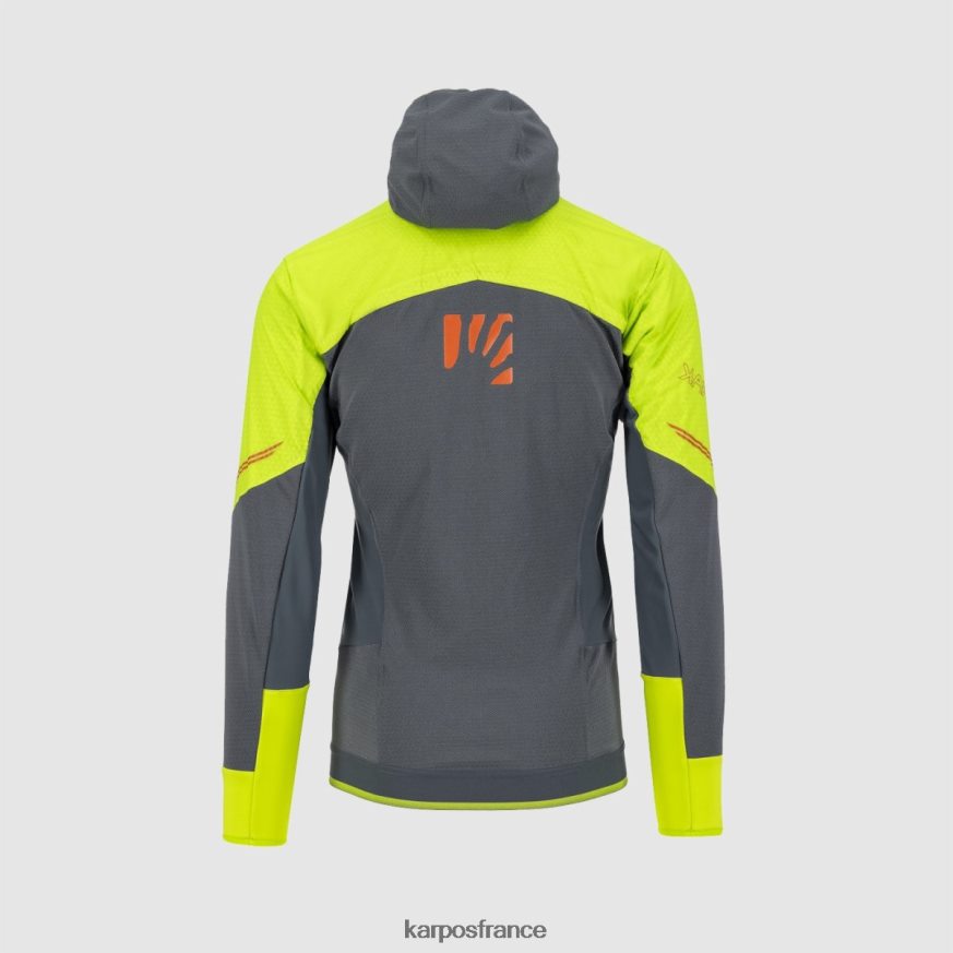 Hommes Karpos vert lime/ardoise foncée veste alagna plus evo 28PL6887