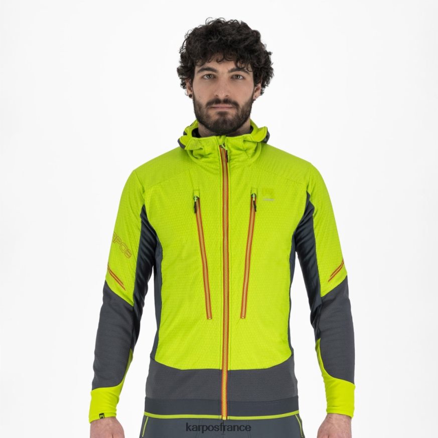 Hommes Karpos vert lime/ardoise foncée veste alagna plus evo 28PL6887